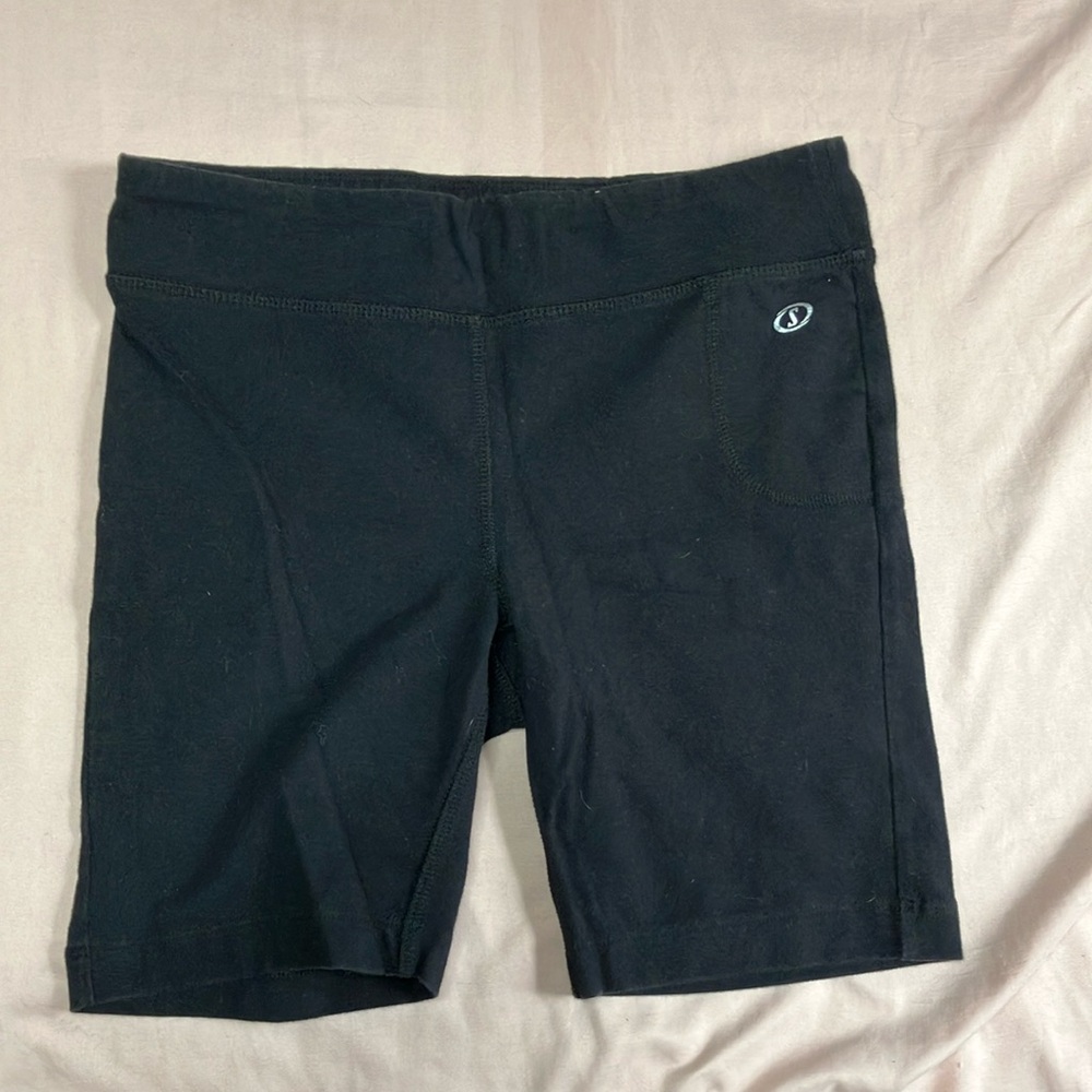 Spalding Black Bike Shorts Fitted Athletic Design